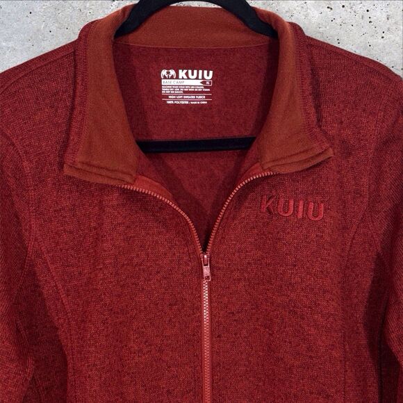 KUIU Womens Base Camp High Loft Sweater Fleece Jacket Full Zip Red XL Gorpcore - Picture 3 of 8